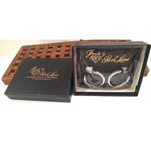 NIB Park Lane 50th Anniversary EARRINGS Multicolor Crystal Silvertone Hoops